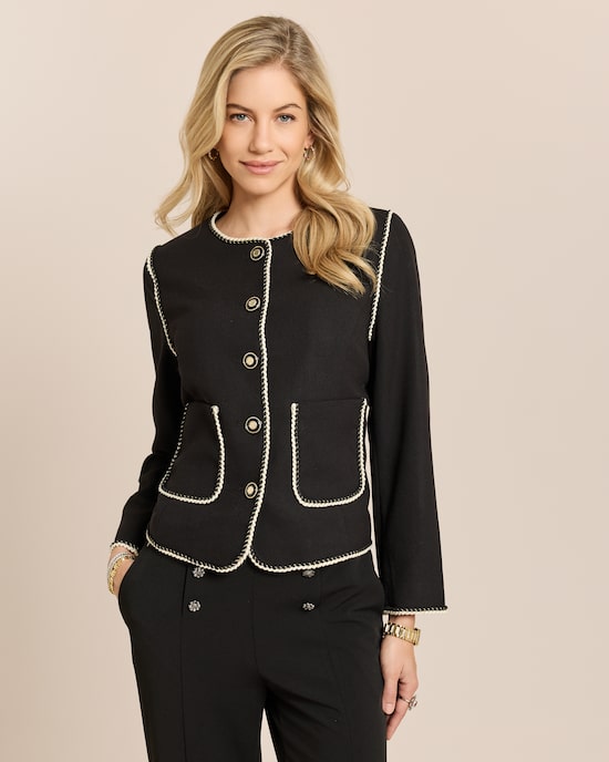 Produktabbildung für Blazer mit Kontrastborte