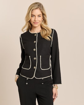 Produktabbildung für Blazer mit Kontrastborte