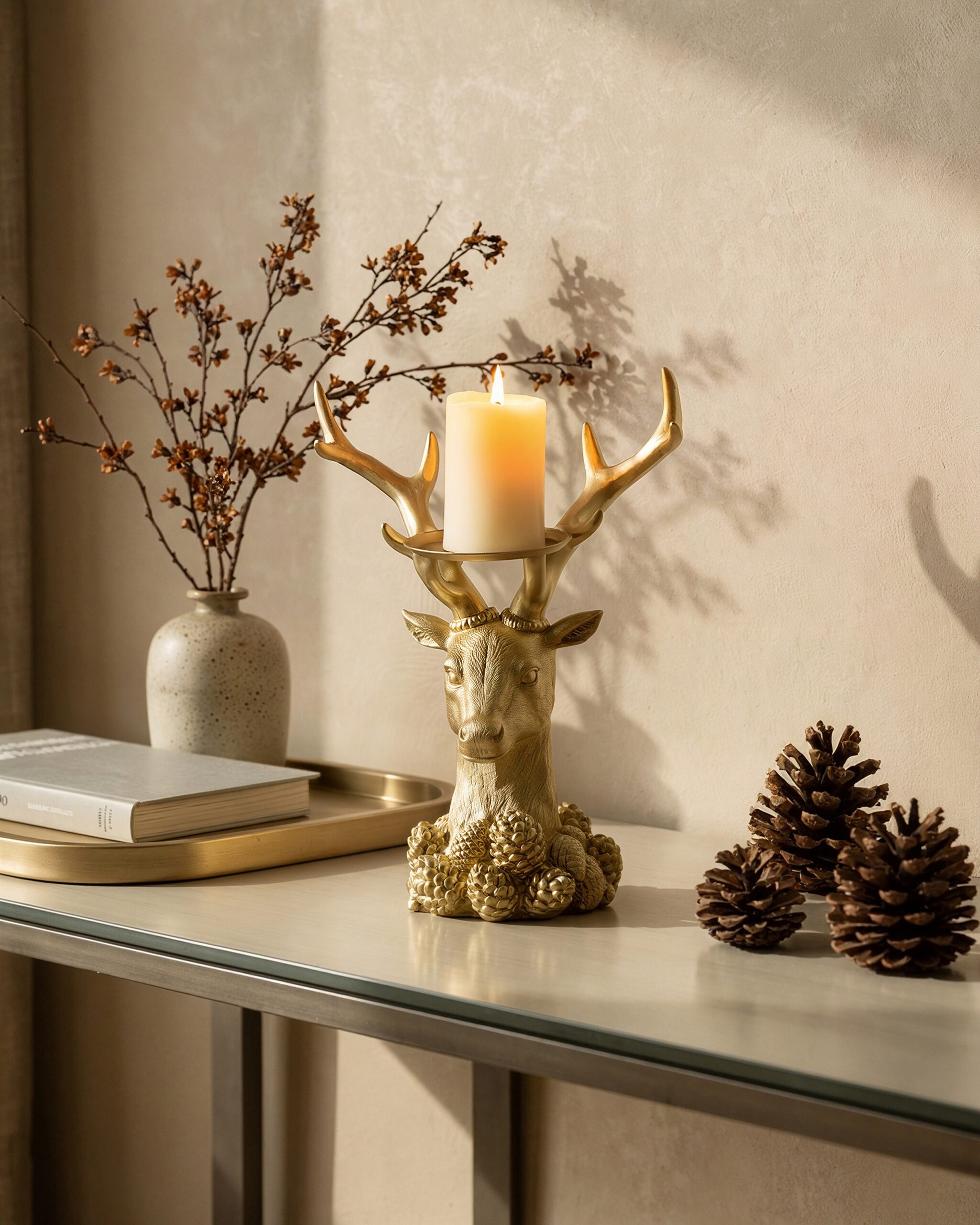 Produktabbildung für Stumpenkerzenhalter Geweih