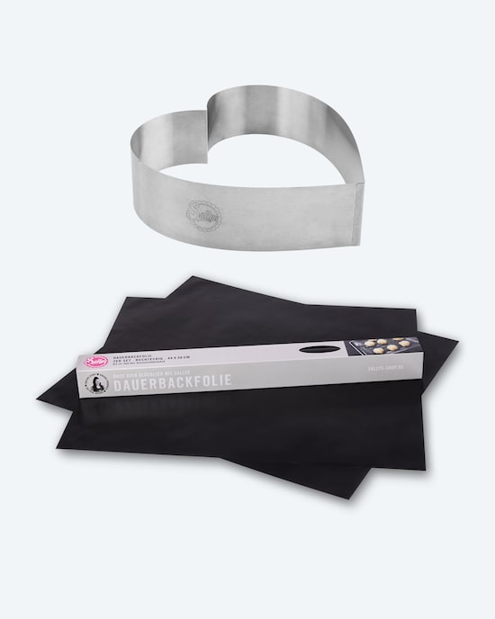 Produktabbildung für Herz-Backform & Dauerfolie