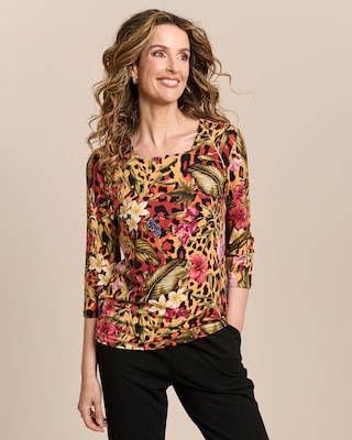 Produktabbildung 2 für Shirt mit Animal- und Blumenprint