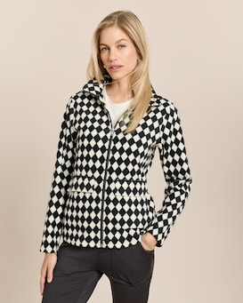 Produktabbildung für Fleecejacke mit Rautenmuster