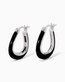 Produktabbildung für Creolen mit Diamant und Achat