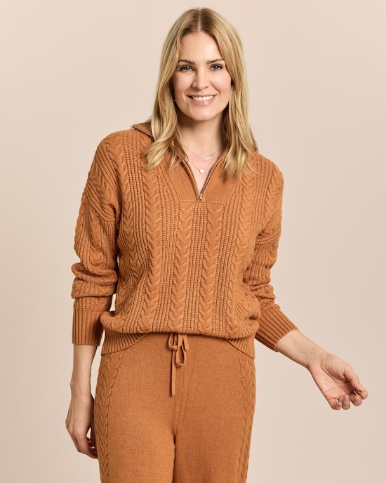 Produktabbildung für Troyer Pullover mit Zopfmuster