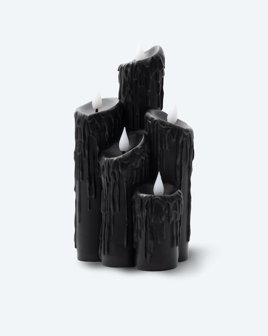 Produktabbildung für LED-Kerzen-Arrangement "Halloween", 5 Flammen