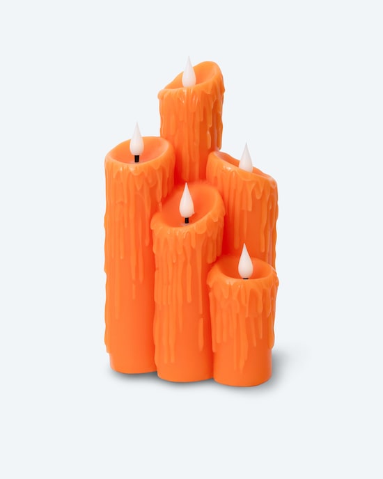 Produktabbildung für LED-Kerzen-Arrangement "Halloween", 5 Flammen