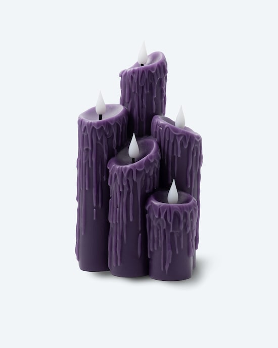 Produktabbildung für LED-Kerzen-Arrangement "Halloween", 5 Flammen