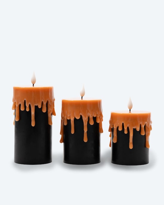 Produktabbildung für Stumpenkerzen "Halloween", 3tlg.