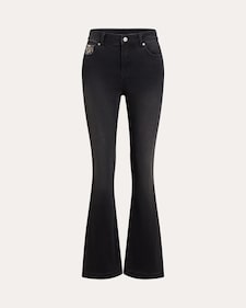 Produktabbildung für Bootcut Jeans mit Leo-Detail