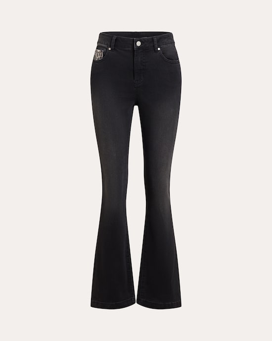 Produktabbildung für Bootcut Jeans mit Leo-Detail