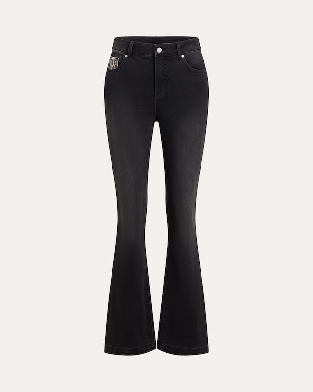 Bootcut Jeans mit Leo-Detail