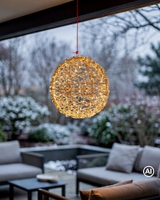 Produktabbildung für Outdoor LED-Kugel "Draht"