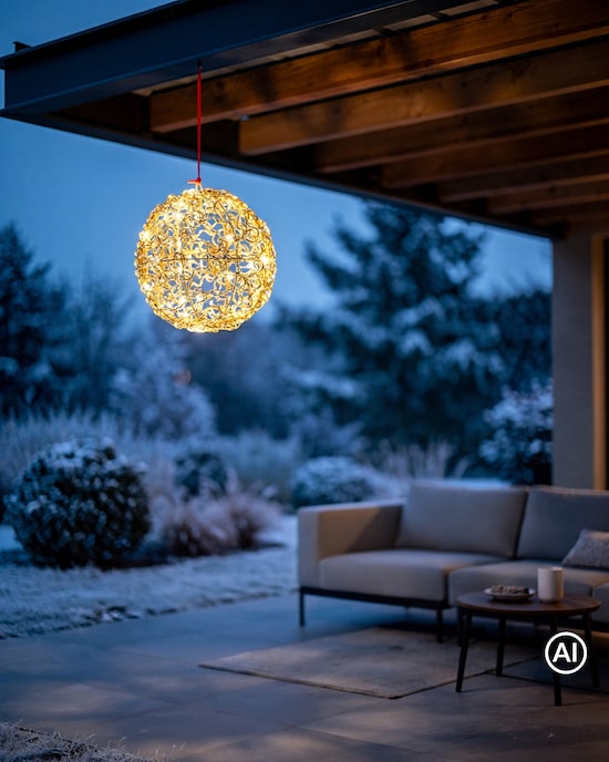 Produktabbildung für Outdoor LED-Kugel "Draht"