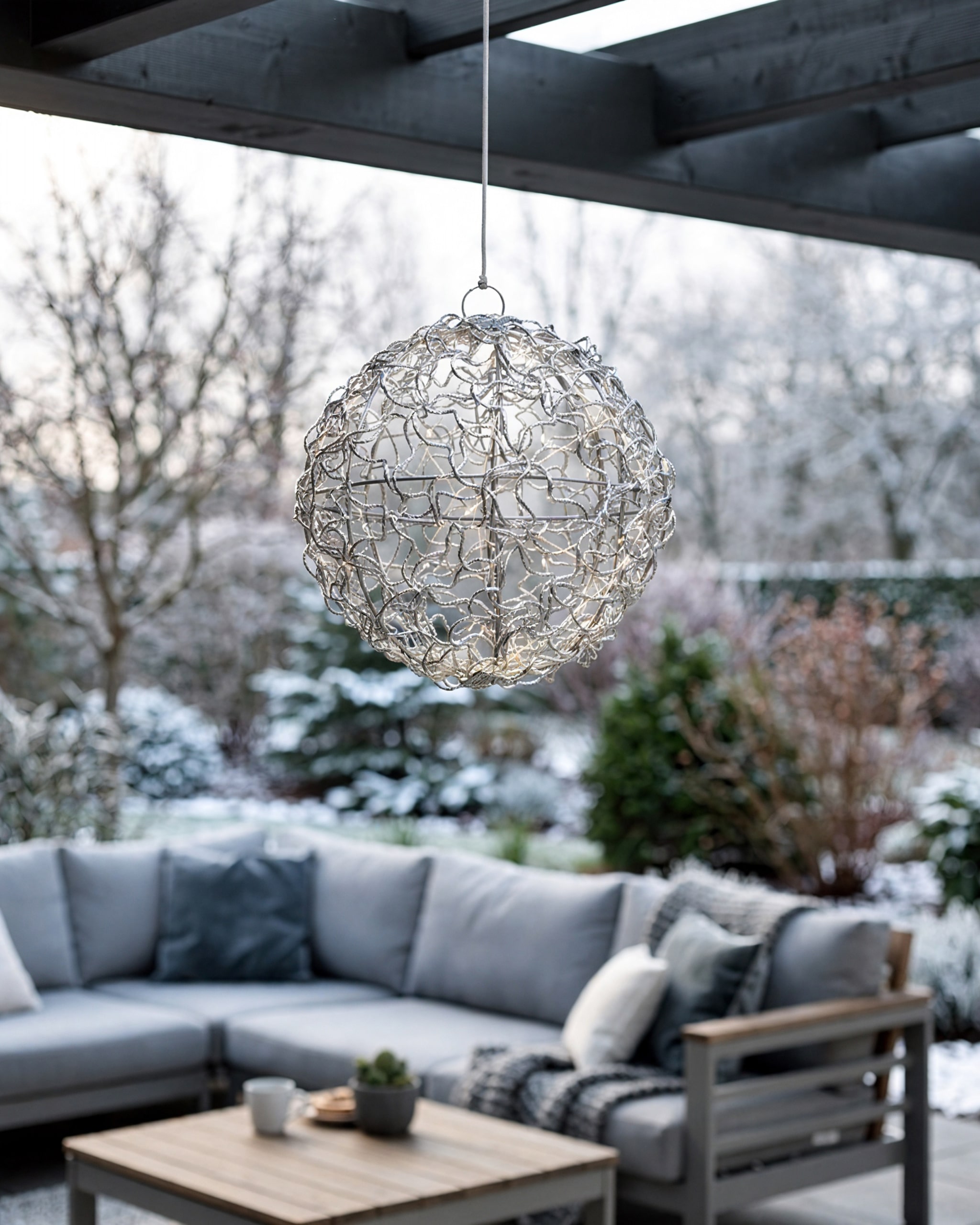 Produktabbildung für Outdoor LED-Kugel "Draht"