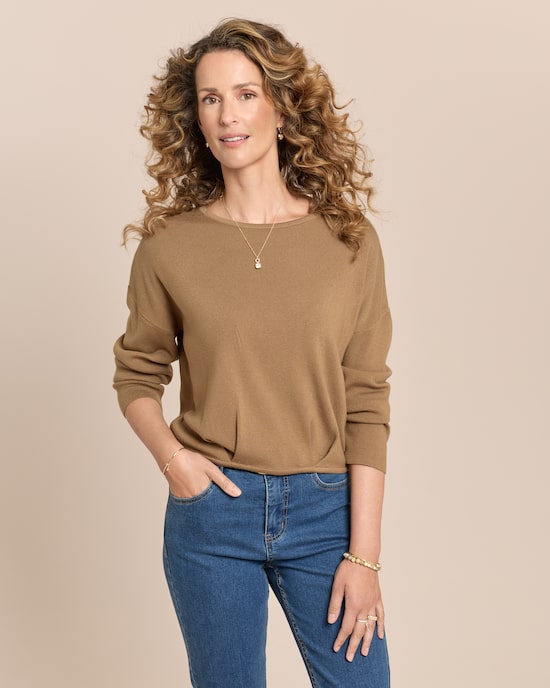 Produktabbildung für Pullover mit Falte am Saum