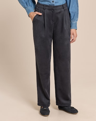 Produktabbildung für Velours-Stretch Hose mit Falte