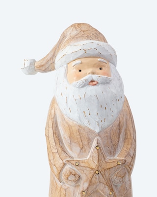 Produktabbildung 3 für LED Weihnachtsmann-Figur in Holzoptik