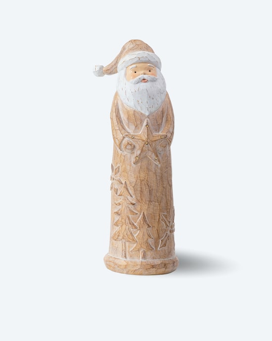 Produktabbildung für LED Weihnachtsmann-Figur in Holzoptik