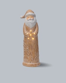 Produktabbildung für LED Weihnachtsmann-Figur in Holzoptik