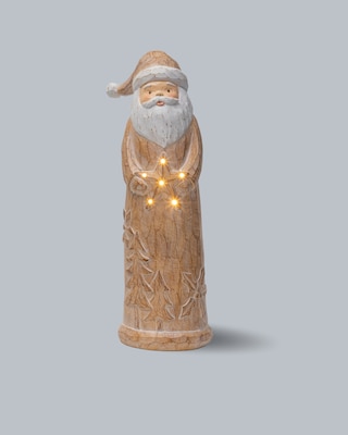 Produktabbildung 2 für LED Weihnachtsmann-Figur in Holzoptik