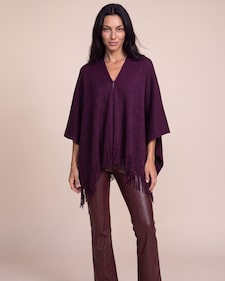 Produktabbildung für Strickponcho mit Glanzgarn