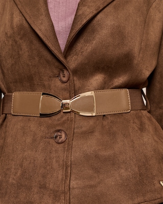 Produktabbildung 5 für Lederimitatjacke mit Schleifengürtel