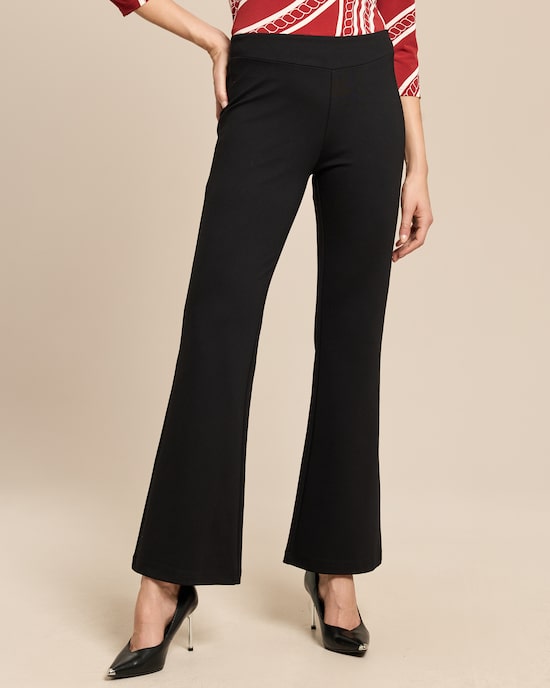 Produktabbildung für Bootcut Hose aus Ponte mit Steinchen