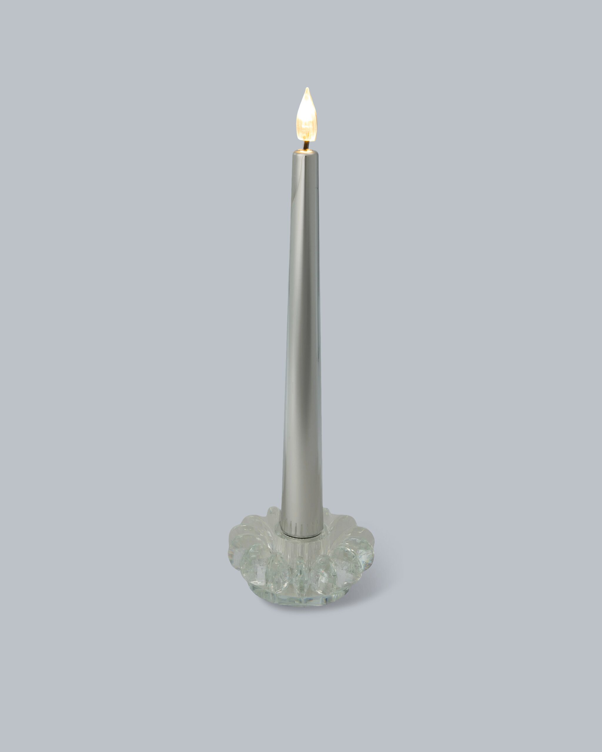 Produktabbildung für Glaskerzenständer mit LED-Stabkerzen, 2tlg.