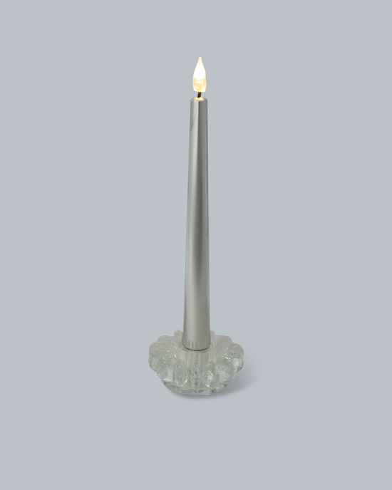 Produktabbildung für Glaskerzenständer mit LED-Stabkerze, 2tlg.