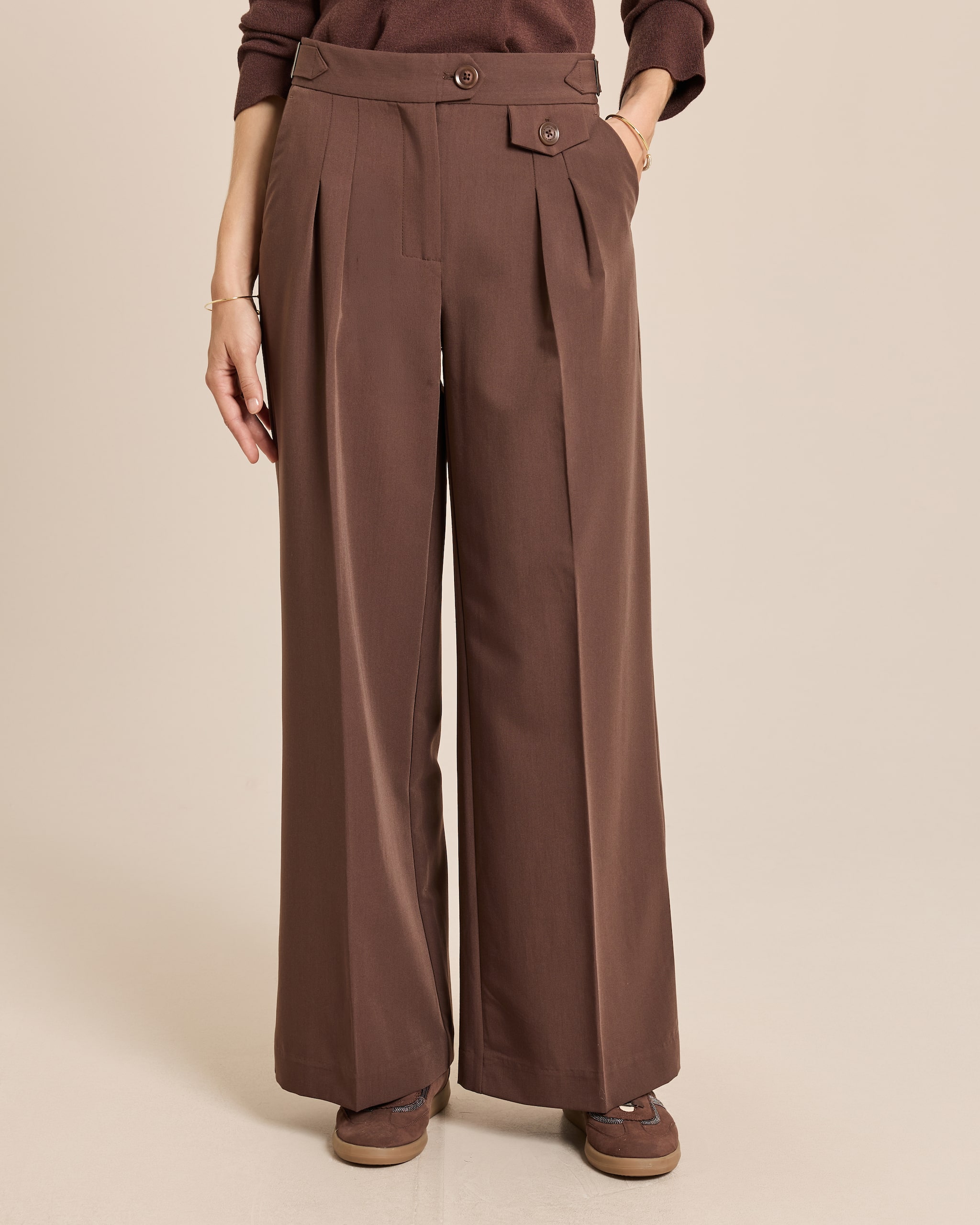 Produktabbildung für Wide Leg Hose mit Bundfalte