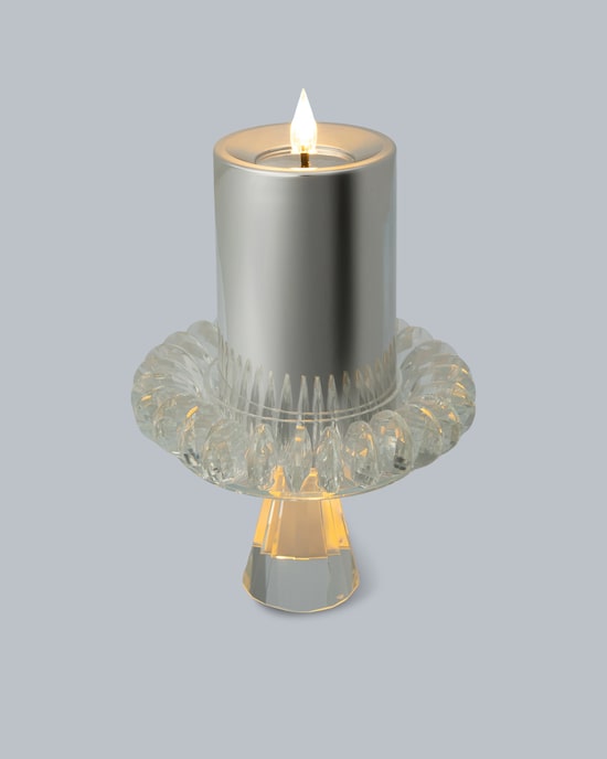 Produktabbildung für LED-Kerzenständer mit Glashalter, 2tlg.