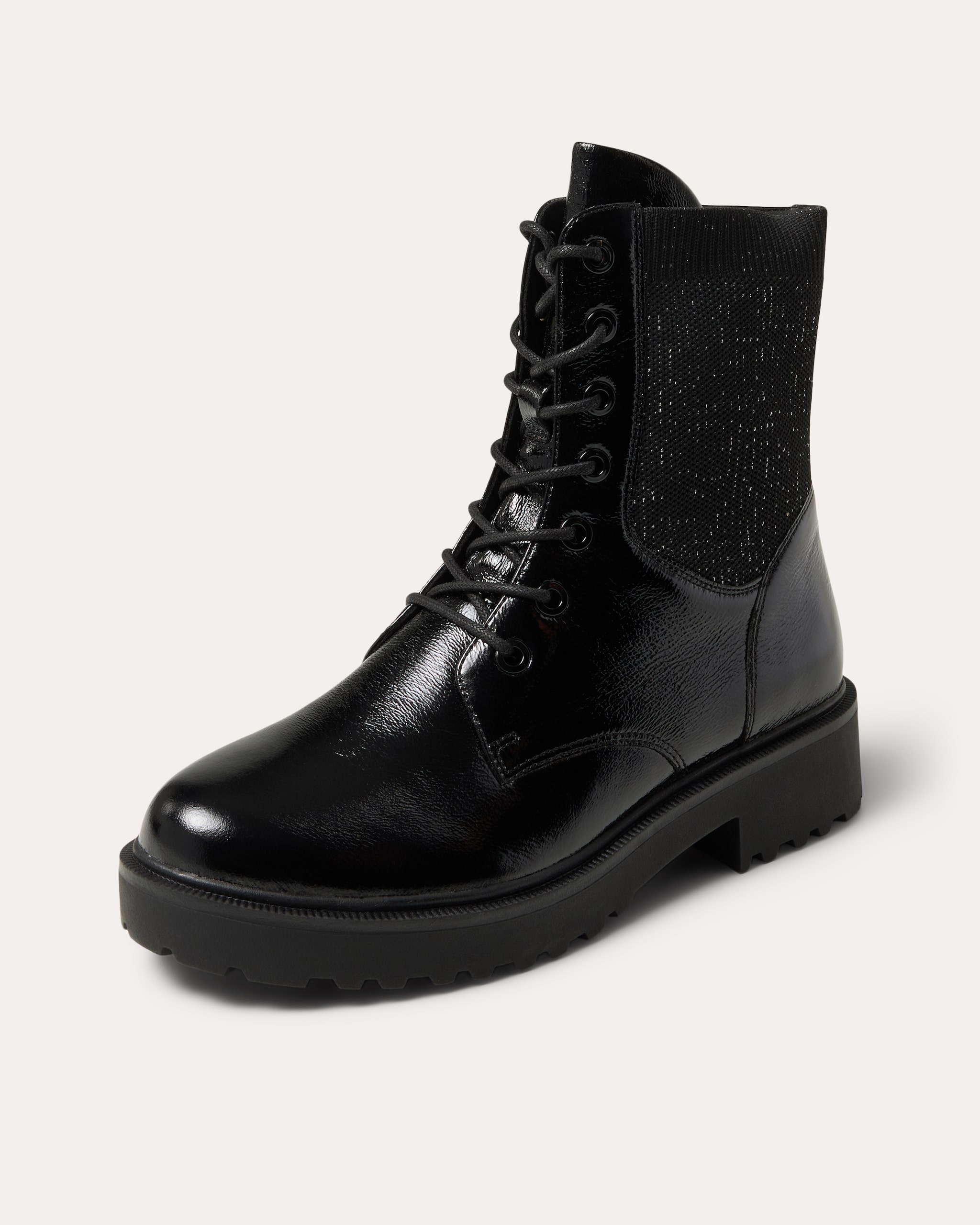 Produktabbildung für Stiefelette mit Strickeinsatz