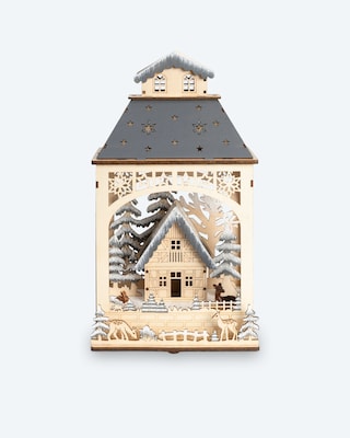 Produktabbildung 1 für LED Holzlaterne "Waldszene"