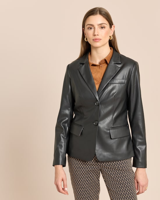 Produktabbildung für Blazer in Lederimitat-Optik
