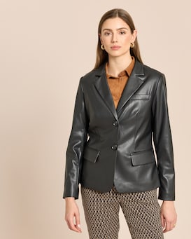 Produktabbildung für Blazer in Lederimitat-Optik
