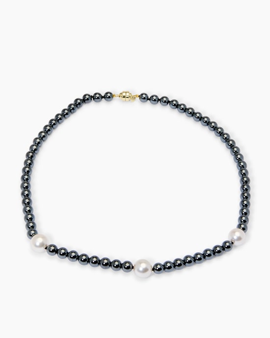 Produktabbildung für Collier Hämatit 6,0 mm & MK-Perlen 10 mm