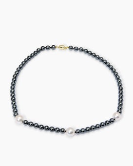 Produktabbildung für Collier Hämatit 6,0 mm & MK-Perlen 10 mm