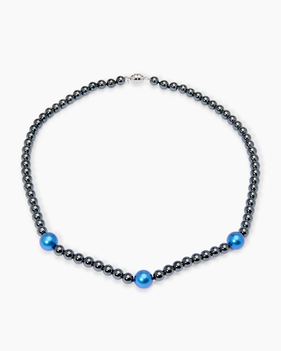 Produktabbildung für Collier Hämatit 6,0 mm & MK-Perlen 10 mm