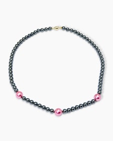 Produktabbildung für Collier Hämatit 6,0 mm & MK-Perlen 10 mm