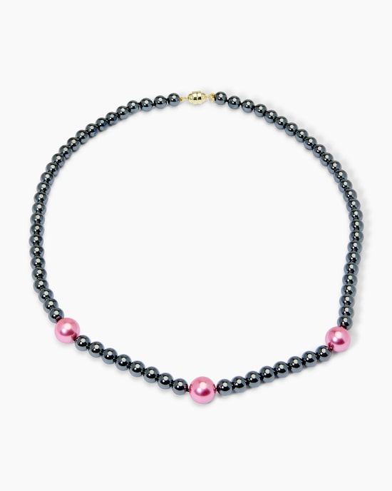 Produktabbildung für Collier Hämatit 6,0 mm & MK-Perlen 10 mm