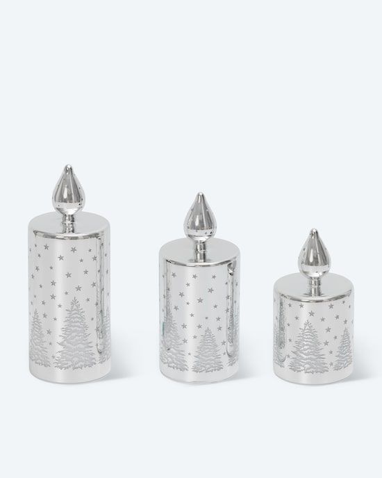 Produktabbildung für Glaskerzen-Set "Shiny", 3tlg.