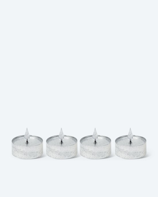 Produktabbildung für LED-Teelichter "Metallic", 4tlg.