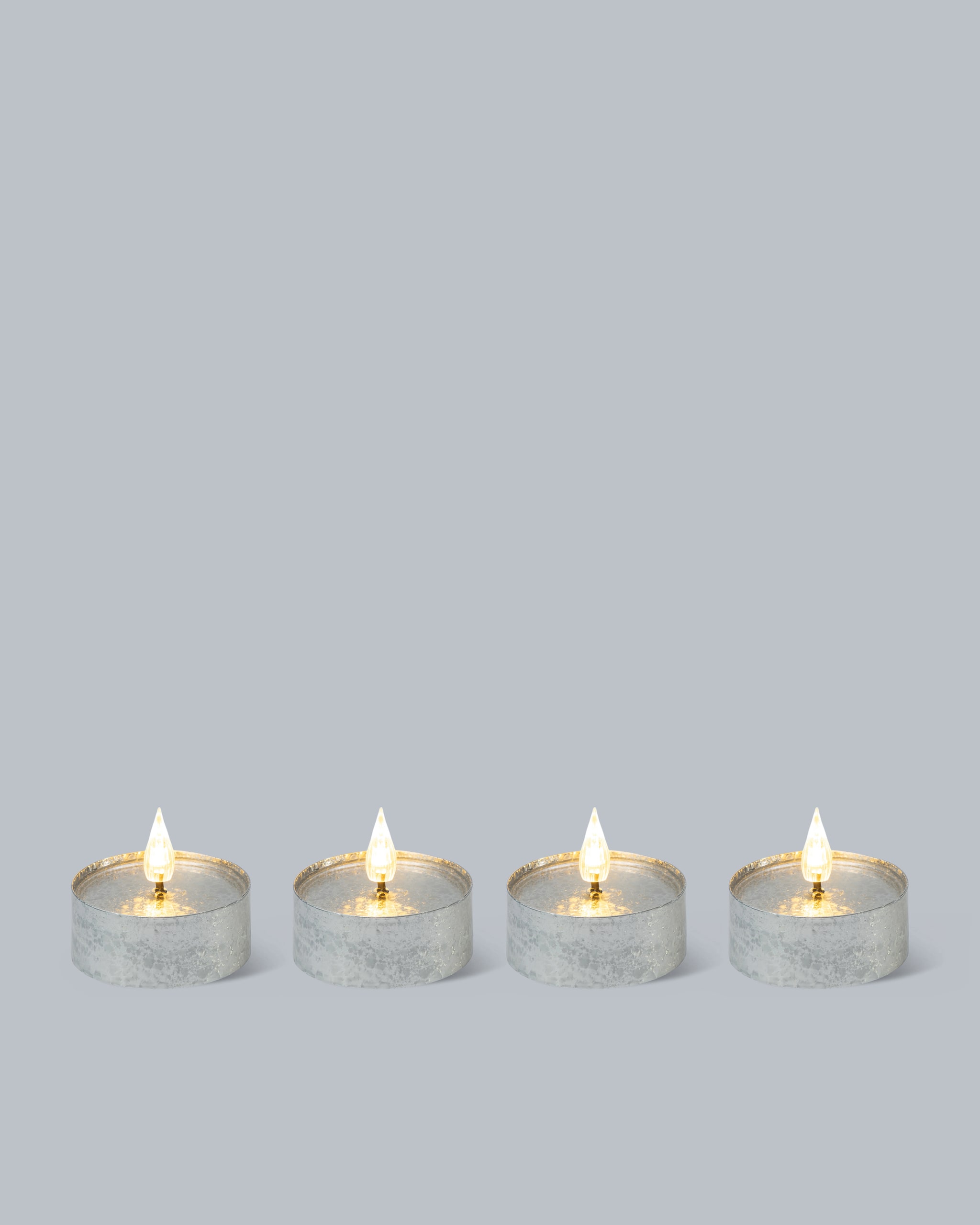 Produktabbildung für LED-Teelichter "Metallic", 4tlg.