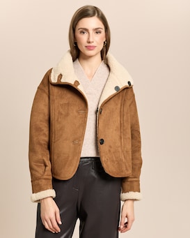 Produktabbildung für Wendejacke aus Faux Sherling