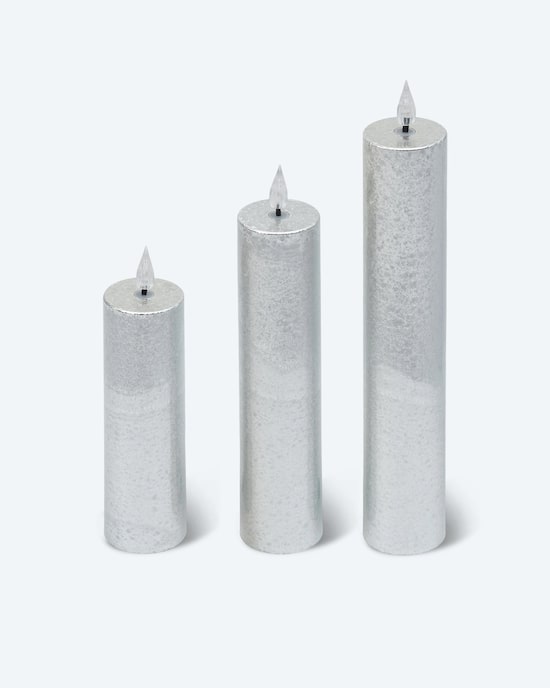 Produktabbildung für XXL-Kerzen "Metallic", 3tlg.