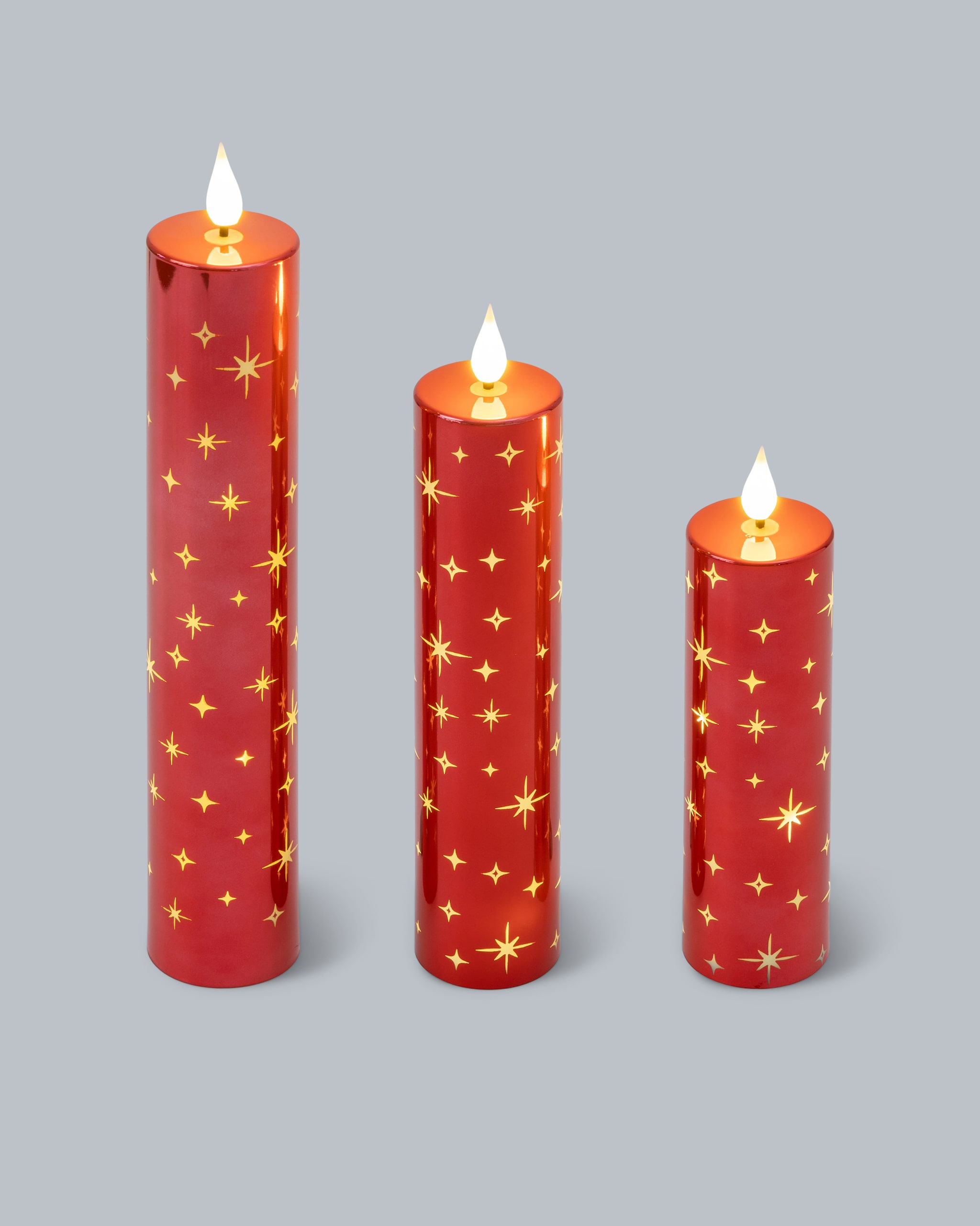 Produktabbildung für LED-Kerzen "Shiny", 3tlg.