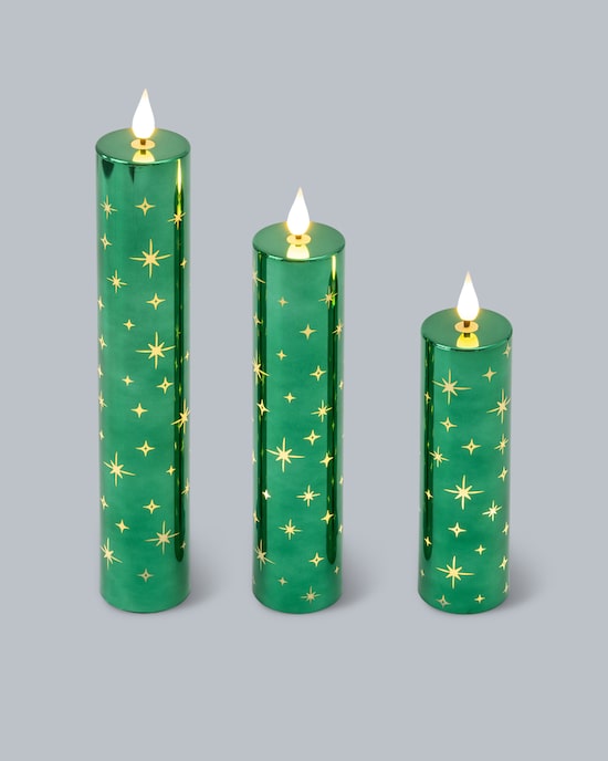 Produktabbildung für LED-Kerzen "Shiny", 3tlg.