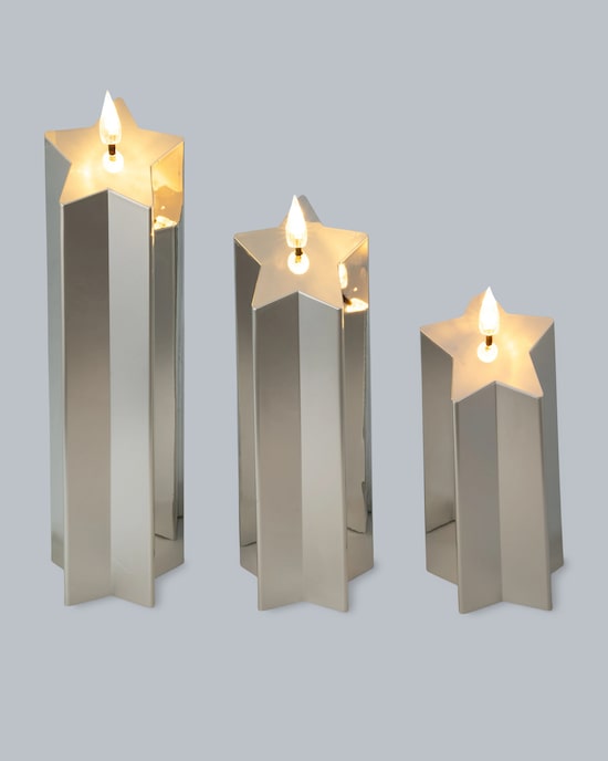 Produktabbildung für LED-Motivkerzen "Stern", 3tlg.