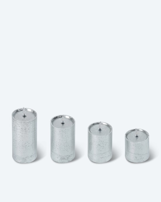 Produktabbildung für LED-Stumpenkerzen "Metallic", 4tlg.