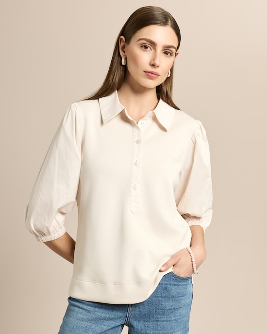 Produktabbildung für Seidentraum Shirt im Materialmix
